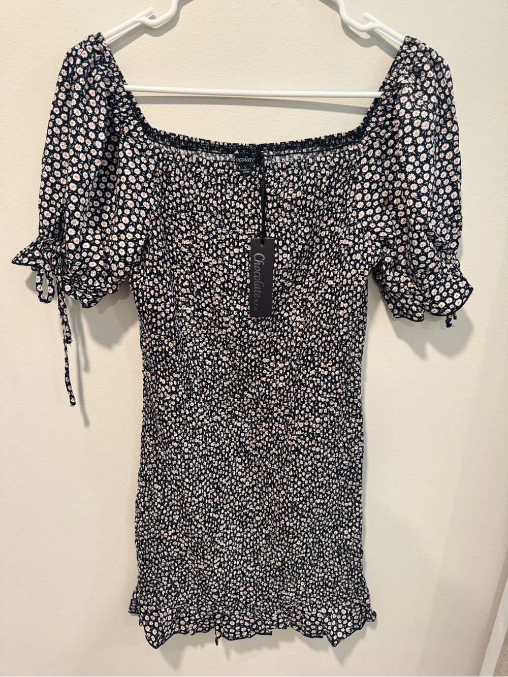 PinkBlush Floral Puff Sleeve Mini Dress NWT